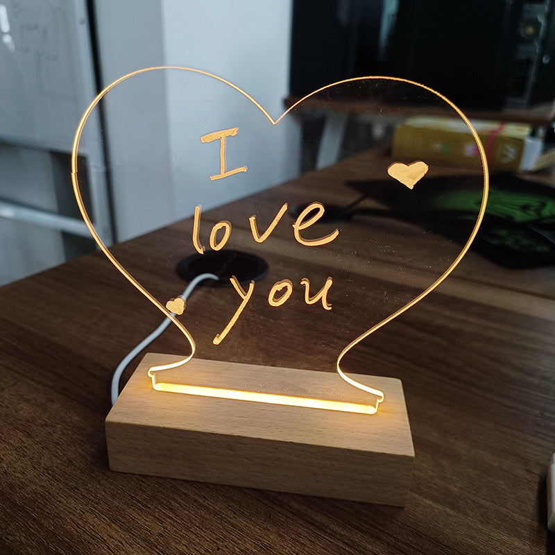 Creative Note Board Creative Led Night Light USB Message Board Holiday Light With Pen Gift For Children Girlfriend Decoration Night Lamp - LauBelle