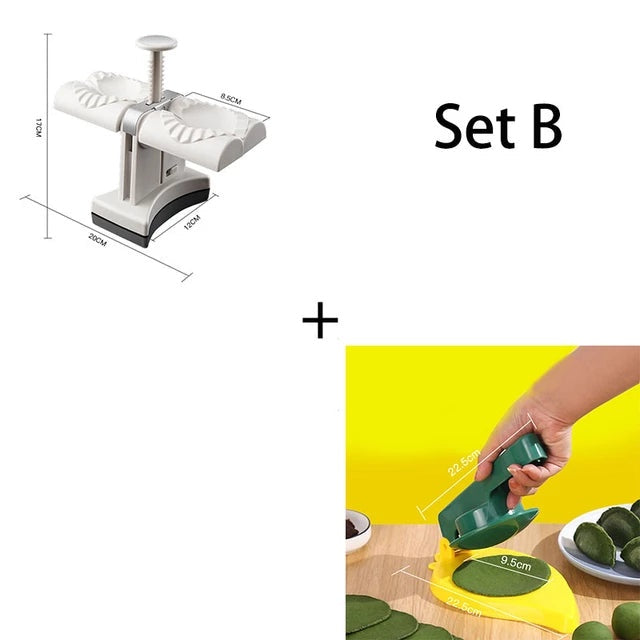 Dumpling DuoPress: Double Head Mold & Noodle Maker - LauBelle Brand
