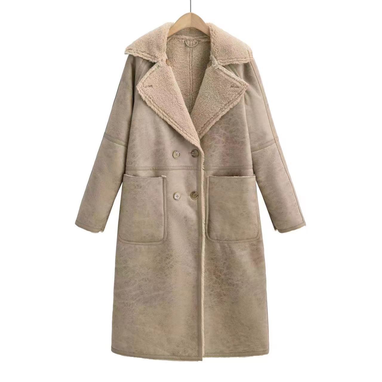 Chic Belted Double-Breasted Winter Trench Coat Women