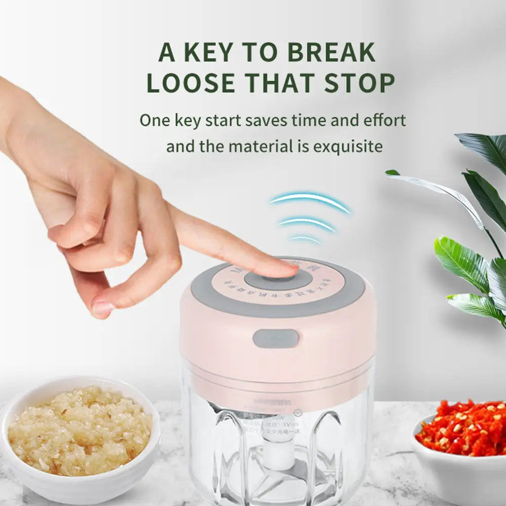 Electric Grinder with Stainless Steel Blade and One Touch Operation