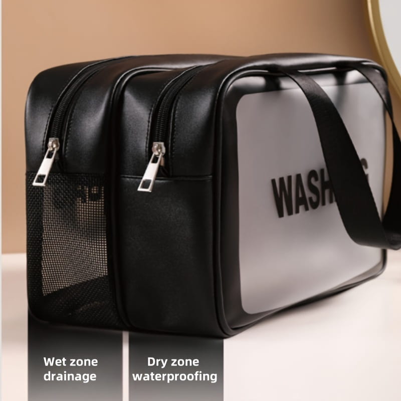 Matte Double Layered Washing and Stimulating Bag Set Large and Medium