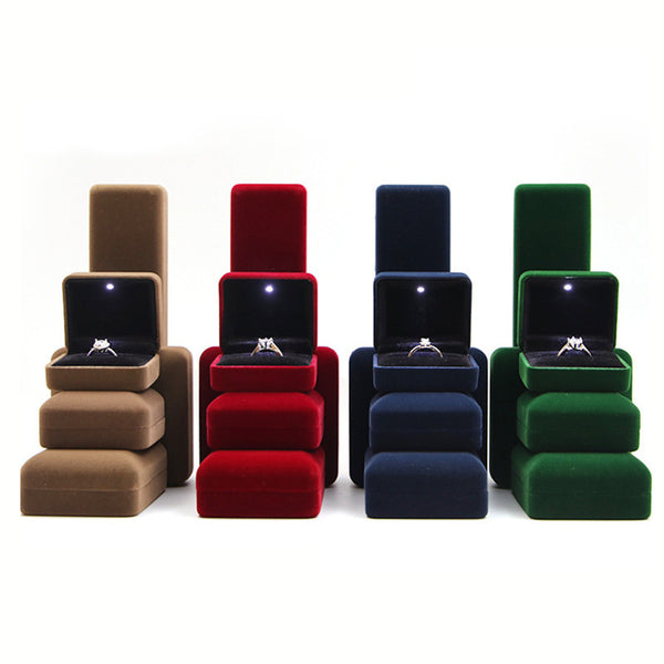 VelvetGlow Iron LED Jewelry Box