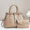 Candy Pop Retro Textured Large Capacity Shoulder Bag - Khaki