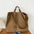 Canvas Horizontal Square Handbag with Multiple Pockets - Khaki