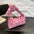 Canvas Packing Bag with Polyester Lining and Sandwich Pocket - Pink