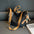 Canvas Shoulder Bag with Pendant and Ribbon Options - Black