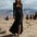 Vintage Western Ruffle Maxi Dress with Lace Trim - LauBelle Brand