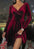 Autumn Festival Christmas Long Sleeve V-neck Dress - LauBelle