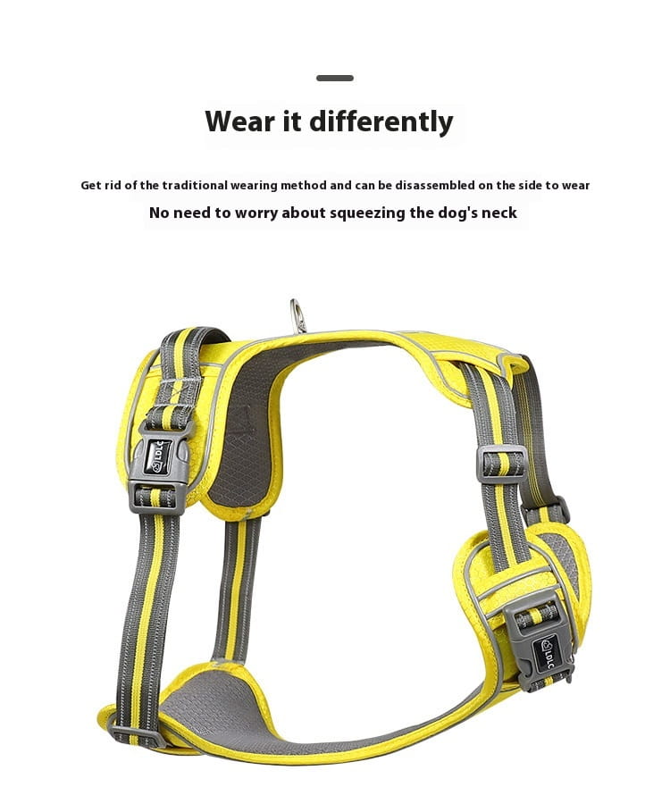 QS 076 Nylon Pet Chest Strap with Chain Ring and Rope Packing