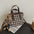 Chic Houndstooth Checkerboard Shoulder Tote for Women - LauBelle Brand