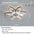 Ceiling Fan with Tricolor Dimming Remote Control and 6 Speed Settings Black / 52CM 70W