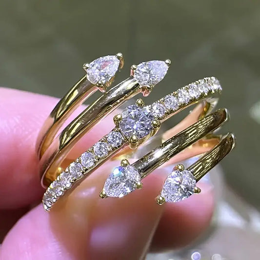 Celestial Sparkle: Starry Sky Diamond Ring