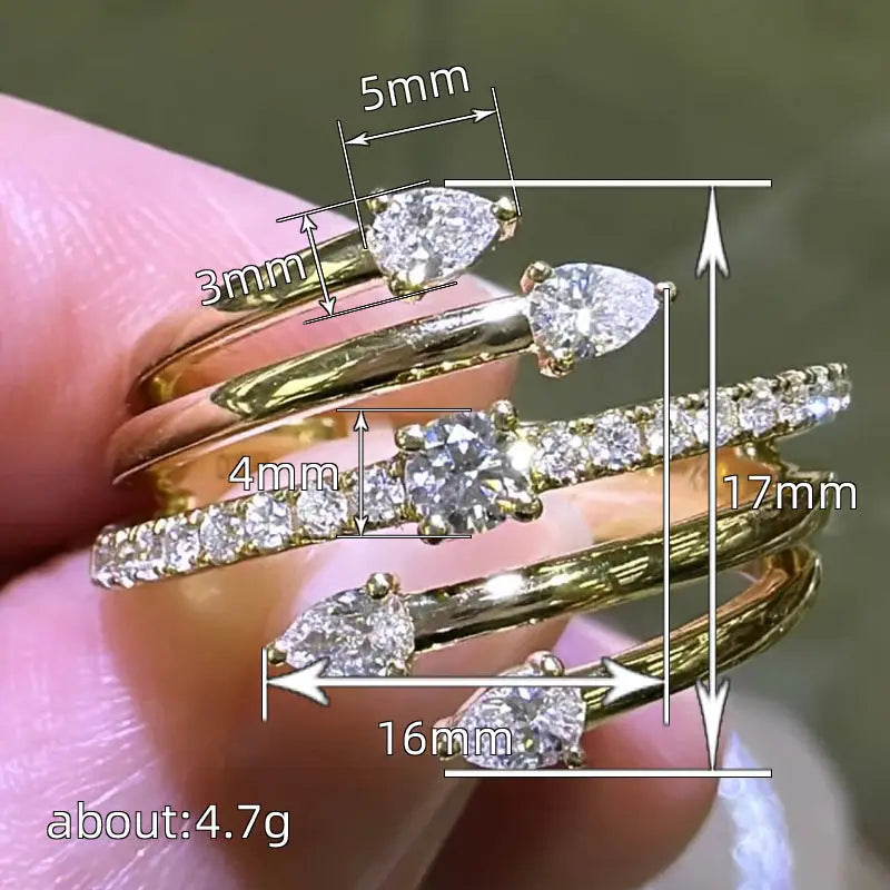 Celestial Sparkle: Starry Sky Diamond Ring