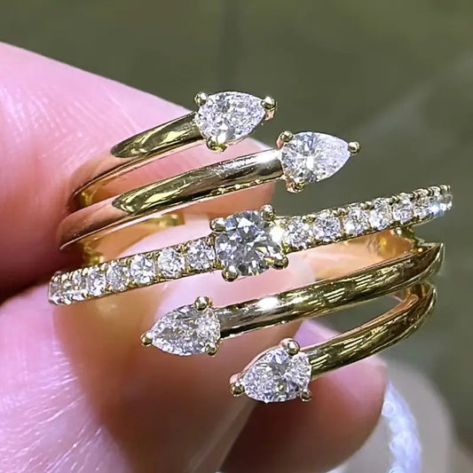 Celestial Sparkle: Starry Sky Diamond Ring