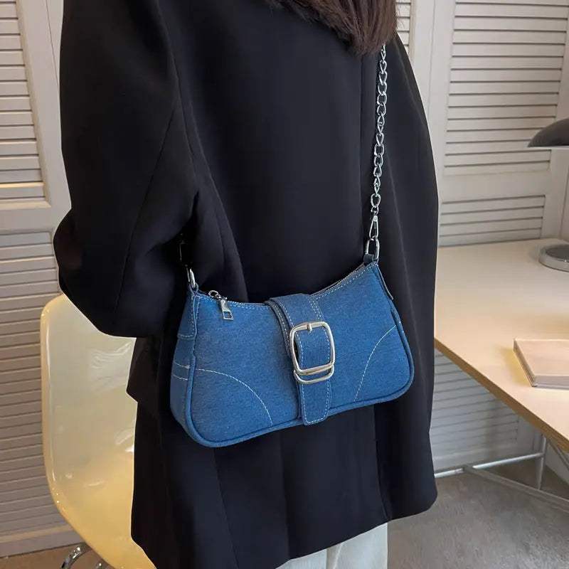 Chic Chain Canvas Crossbody