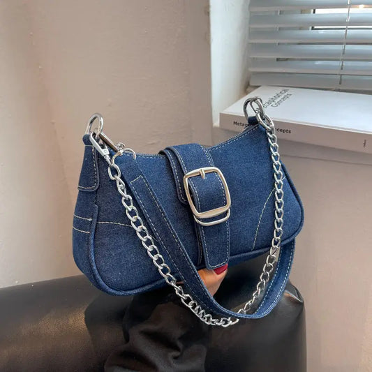 Chic Chain Canvas Crossbody