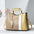 Chic Curve: Women’s One-Shoulder Messenger Bag - Khaki And Yellow