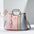 Chic Curve: Women’s One-Shoulder Messenger Bag - Pink And Blue