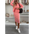 Chic Harmony 2-Piece: Dress & Cardigan Ensemble - Pink / S