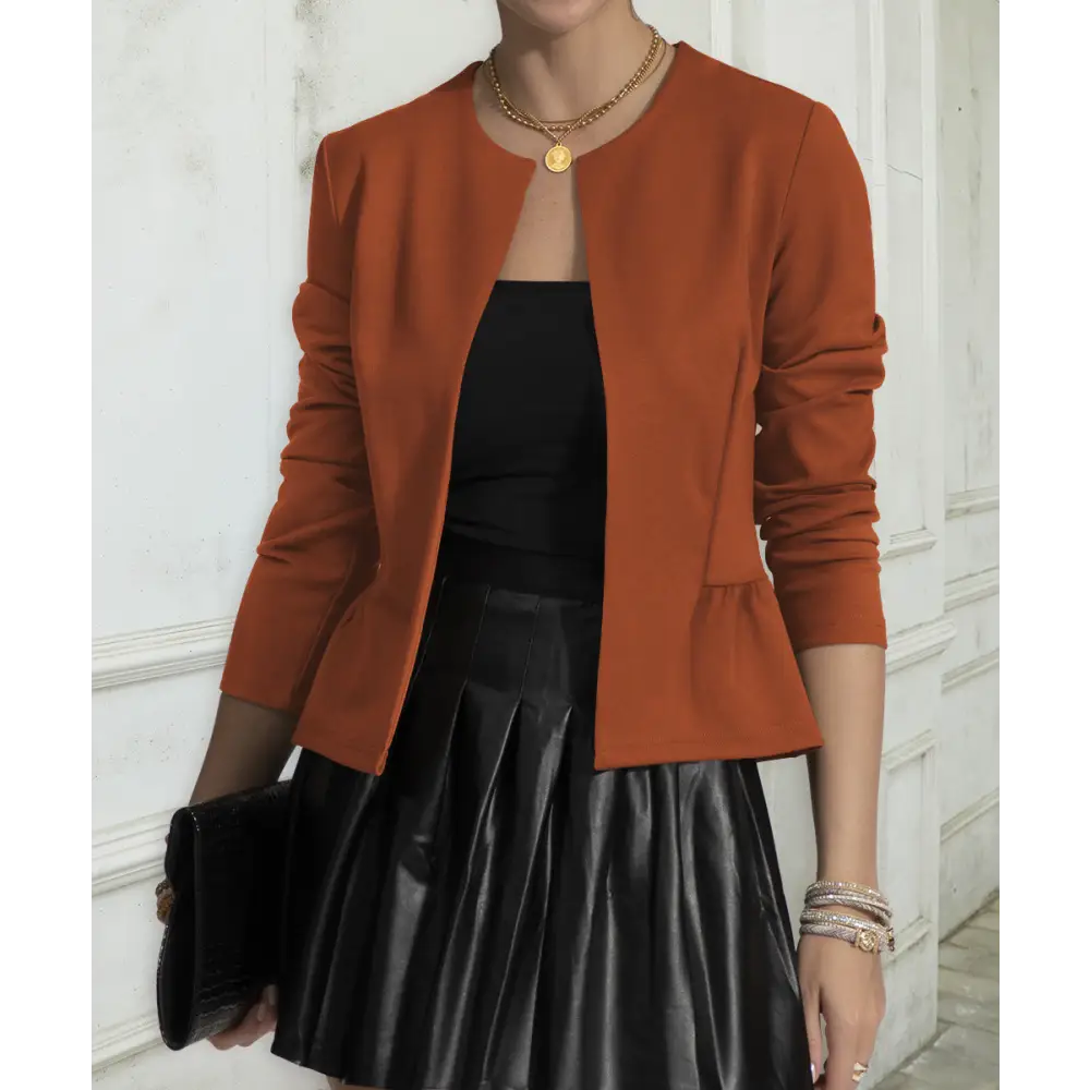 Chic Petite Suit: Autumn Winter Elegance - Caramel QR166419158 / S