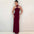 Chic Slit Dress - Wine Red / S