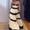 Chic Stripe Bardot Dress - Beige / S