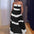 Chic Stripe Bardot Dress - Black / S