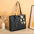 ChicCarry: Diamond Plaid Large Tote for Women - Black