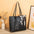 ChicCarry: Diamond Plaid Large Tote for Women - Black Tabby