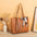 ChicCarry: Diamond Plaid Large Tote for Women - Brown