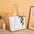 ChicCarry: Diamond Plaid Large Tote for Women - White