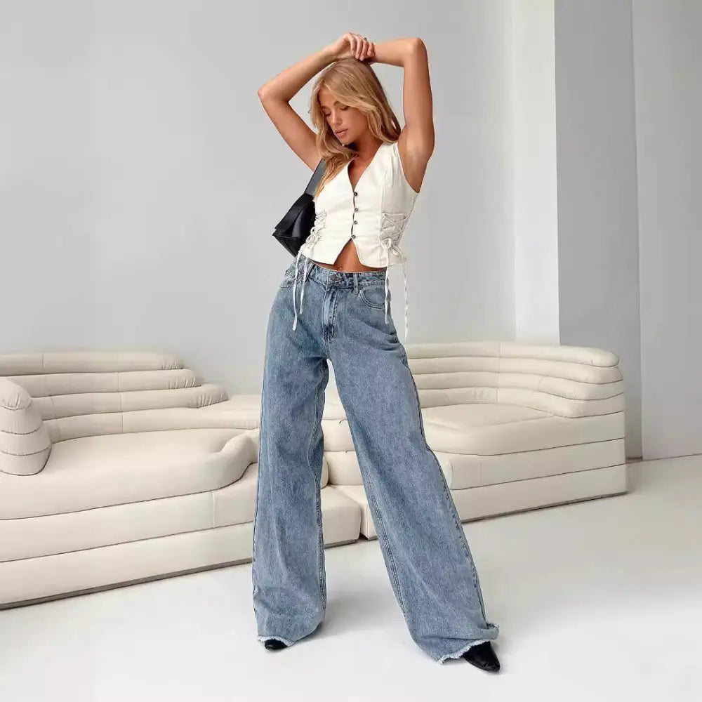ChicComfy Euro-America Women’s Denim Trousers