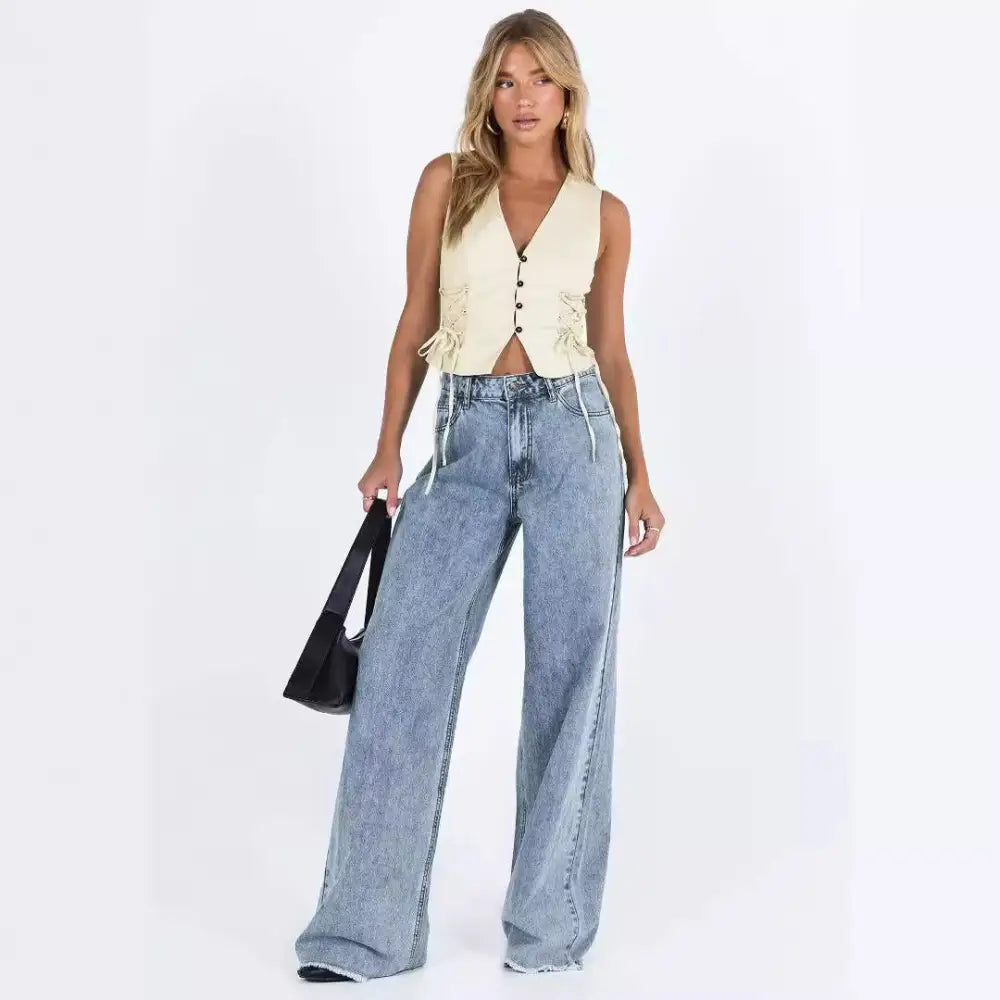 ChicComfy Euro-America Women’s Denim Trousers