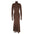 ChicCurve: Backless Skinny Party Dress - Brown / S