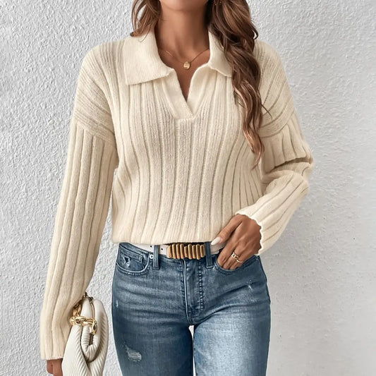 ChicEase Women’s Polo Sweater