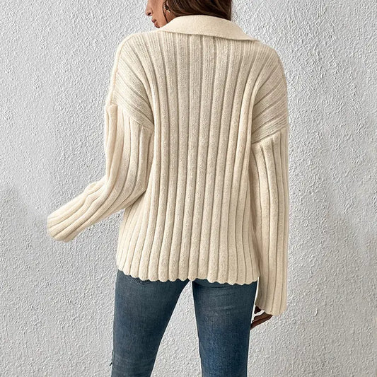 ChicEase Women’s Polo Sweater