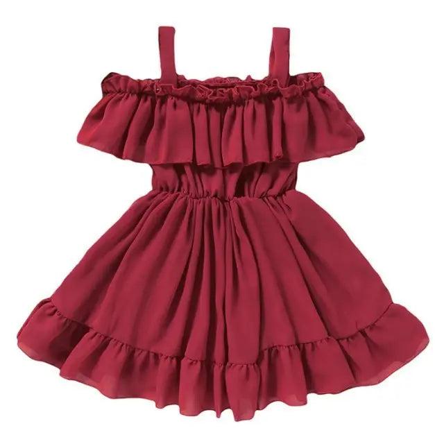 ChicEase: Women’s Solid Casual Dresses - Burgendy / 2T