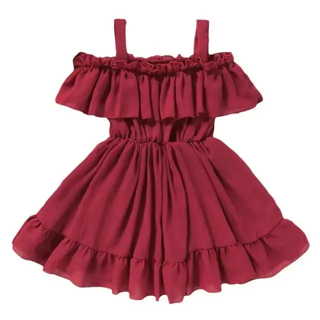 ChicEase: Women’s Solid Casual Dresses - Burgendy / 2T