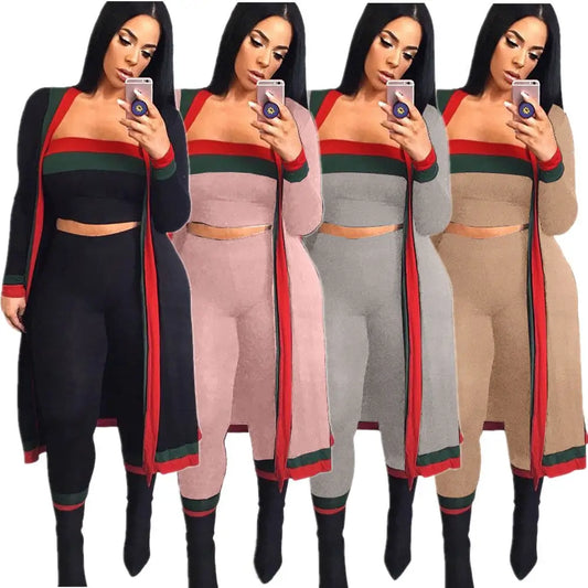 ChicFlex: Women’s 3-Piece Casual Tracksuit Set