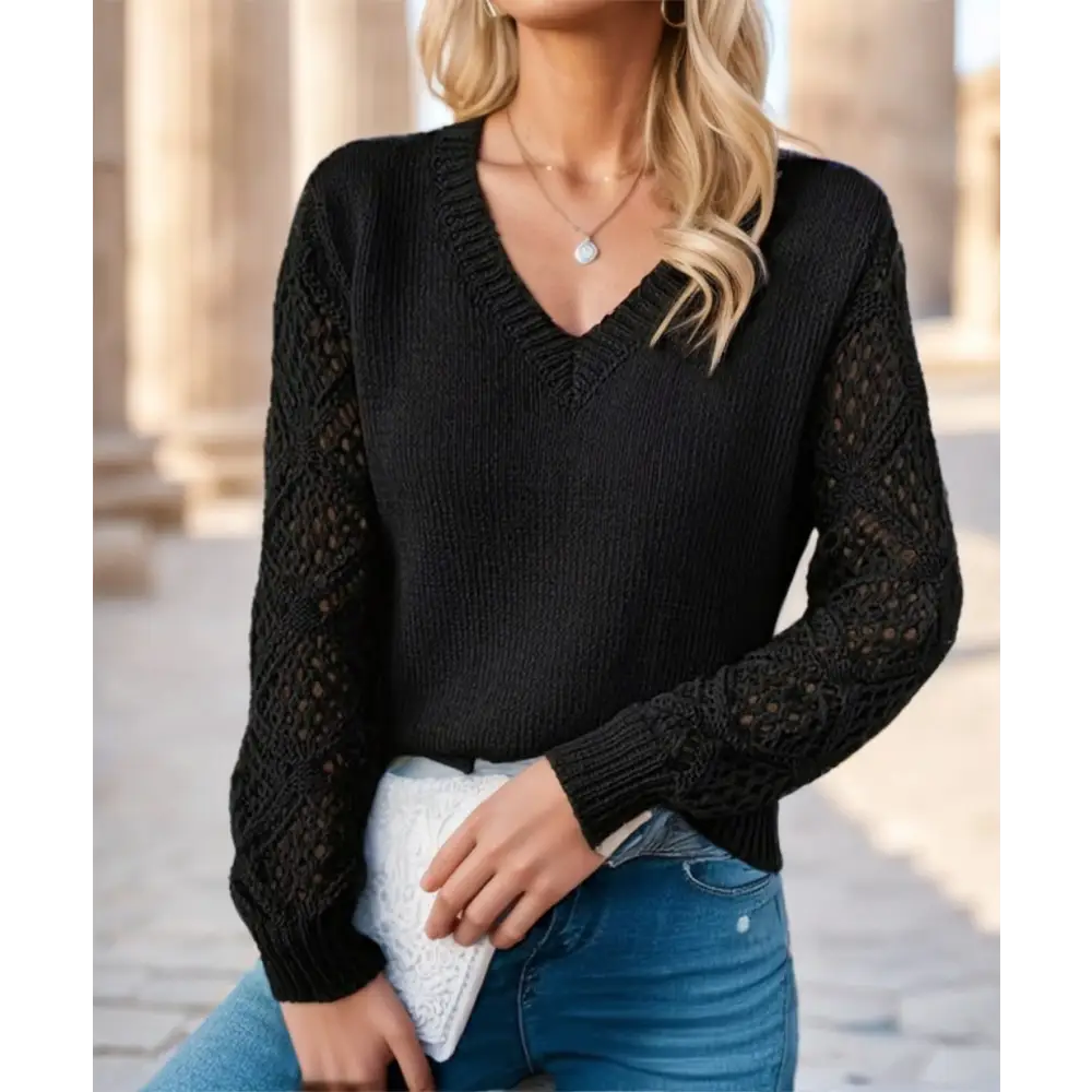 ChicHue: Ladies’ Classic Long-Sleeve Top - Black / S - 4
