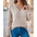 ChicHue: Ladies’ Classic Long-Sleeve Top - Khaki / S - 4