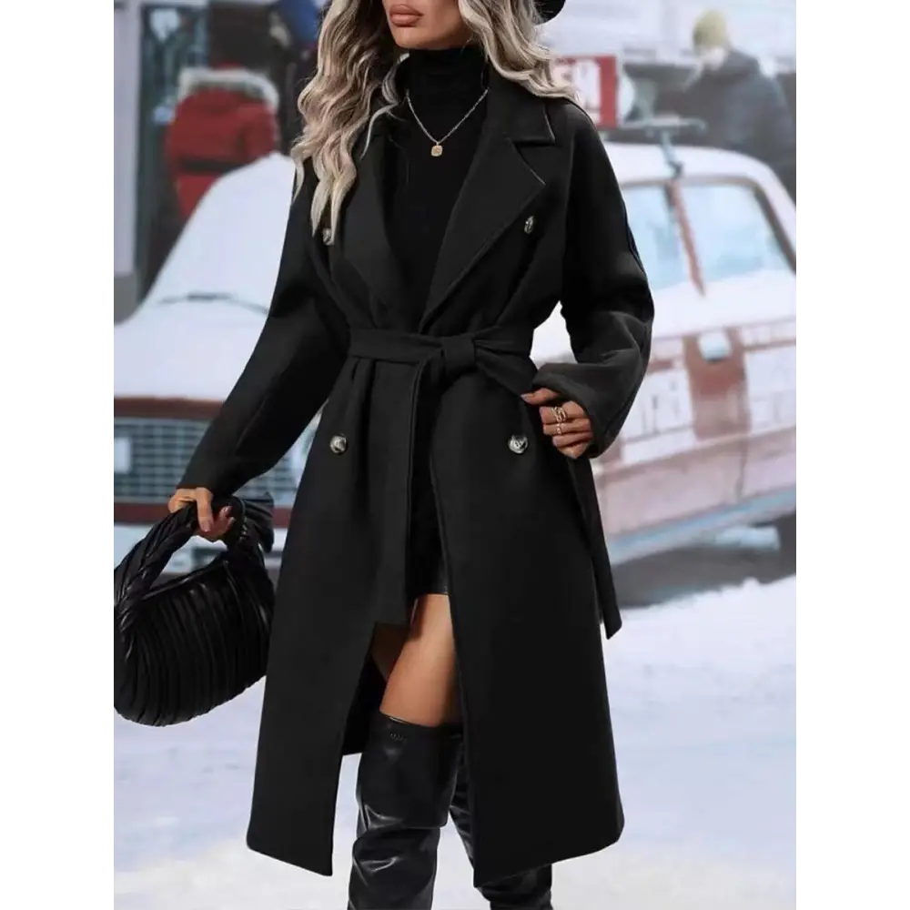 ChicLap: Double-Breasted Belted Winter Trench