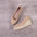 ChicLift: Rope Bottom Wedge High Heel Pumps - Apricot / 35