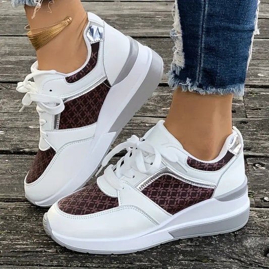ChicLift Women’s Lace-Up Casual Sneakers