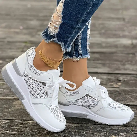 ChicLift Women’s Lace-Up Casual Sneakers