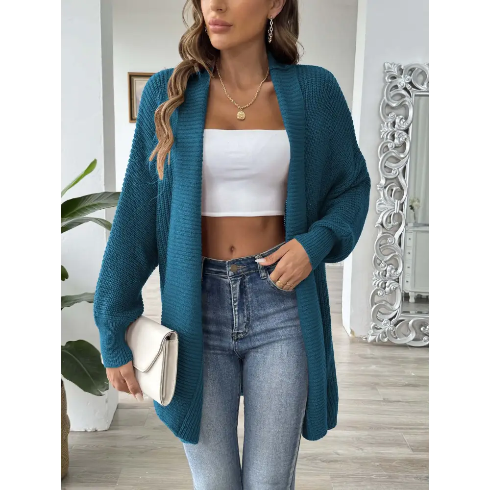 ChicLoose Sweater Coat - Hole Blue / Free Size