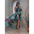 ChicPrint Sloped Shoulder Dress for Women - Green / S