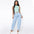 ChicSky: Women’s Light Blue Wide-Leg Jeans - Blue / S
