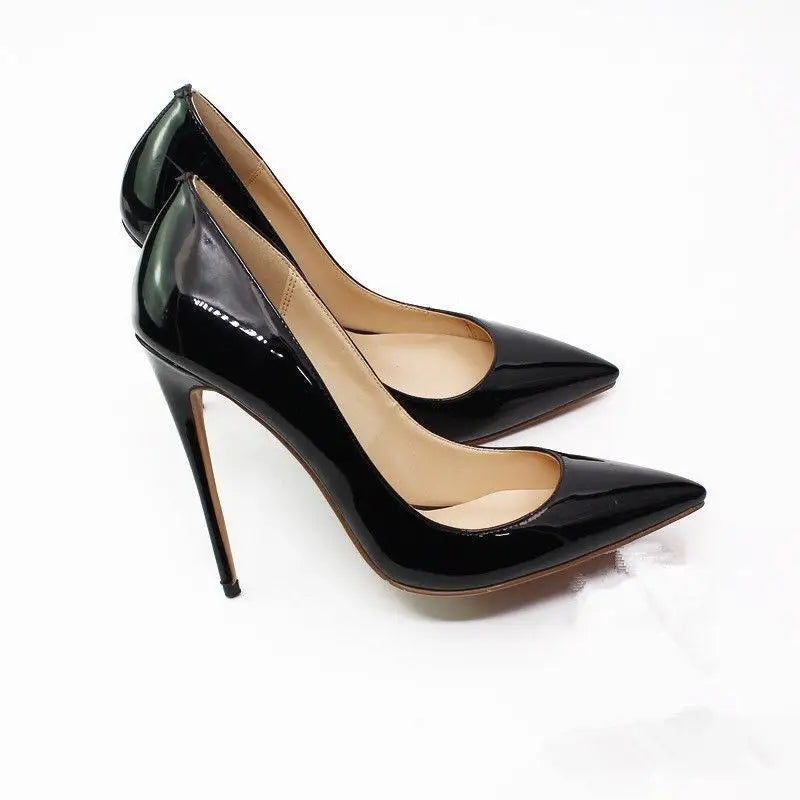 ChicStep Black Peep Toe Buckle Heels - Black J222 2 / 35