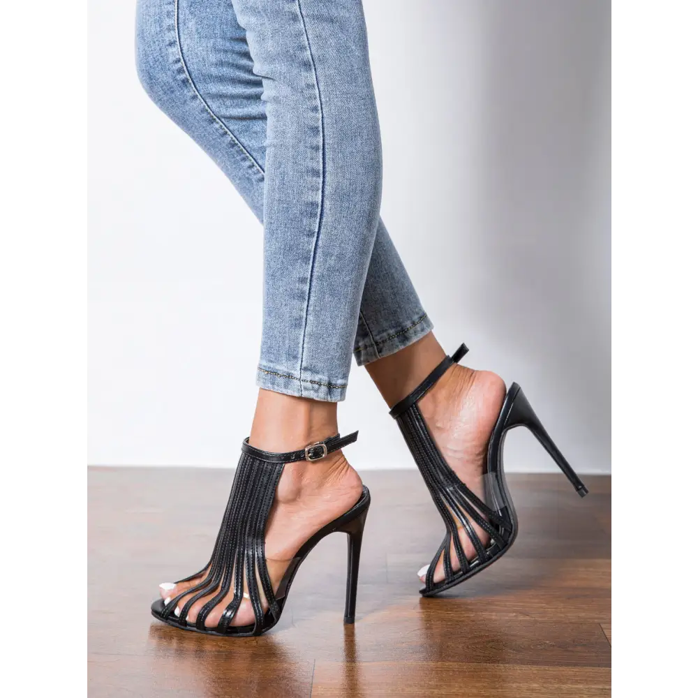 ChicStride: Open Toe Glam Stiletto Heels